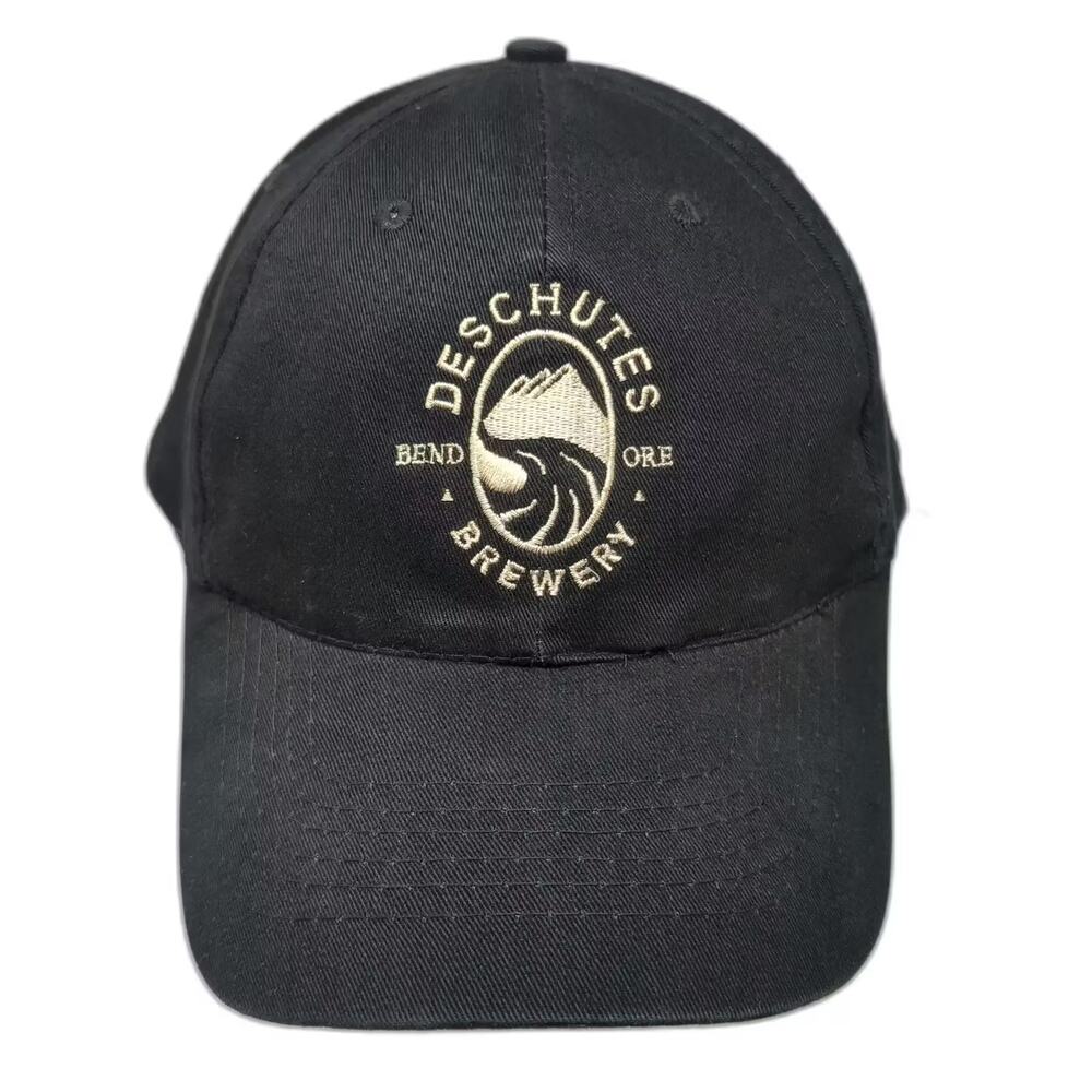 APOLLO Baseball Cap Black OS Strapback Deschutes Brewery Bend Oregon Logo Hat